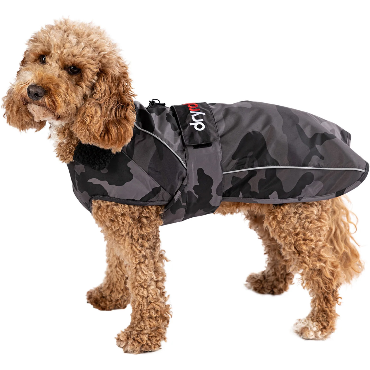 2026 Dryrobe Dog Coat V3DRDC - Black / Camo
